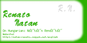 renato natan business card